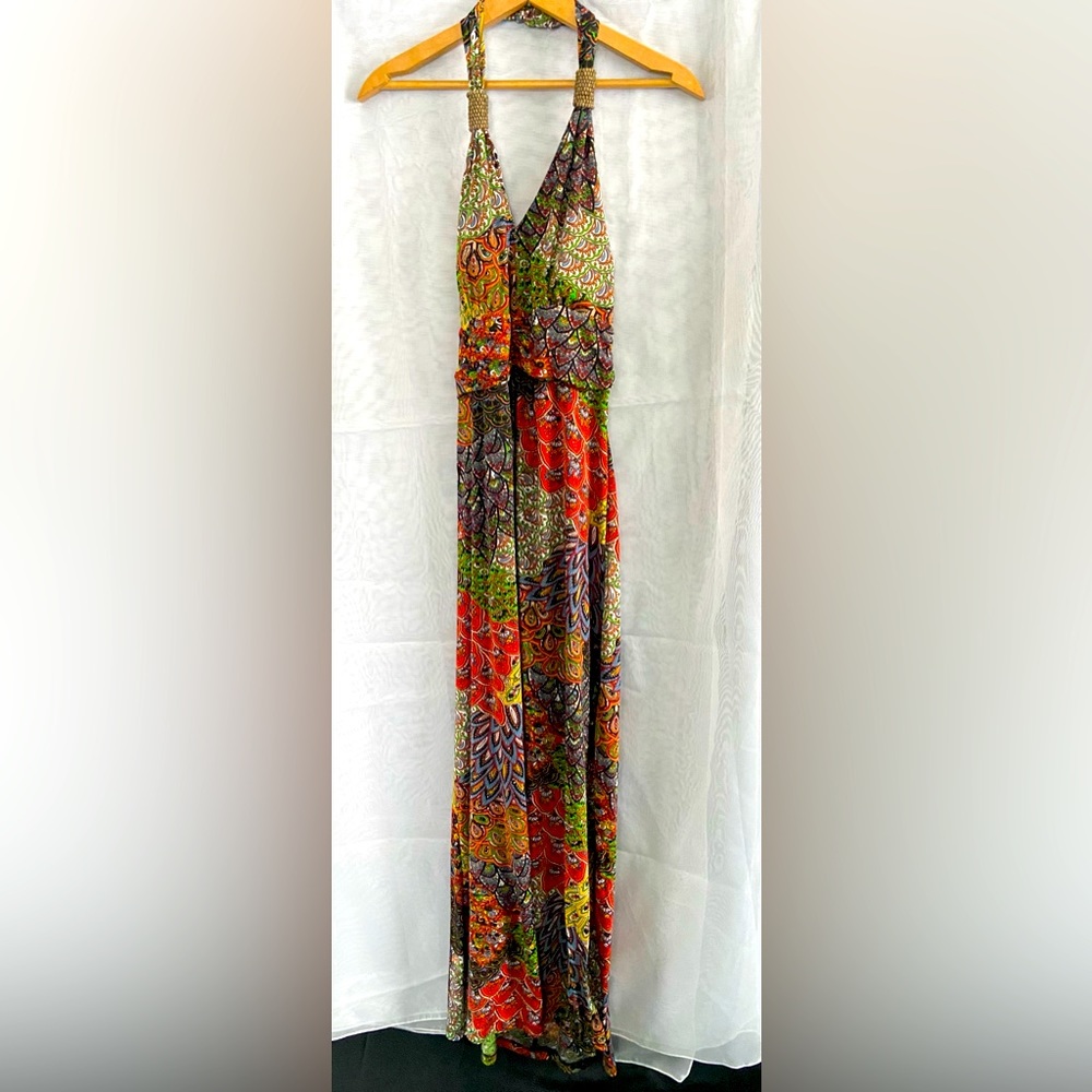 Cristinalove Multi Color peacock dress